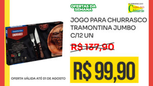 JOGO PARA CHURRASCO TRAMONTINA JUMBO C