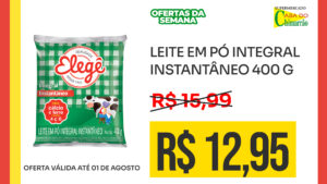 LEITE EM PÓ INTEGRAL INSTANTÂNEO 400 G