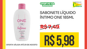 SABONETE LÍQUIDO ÍNTIMO ONE 185ML